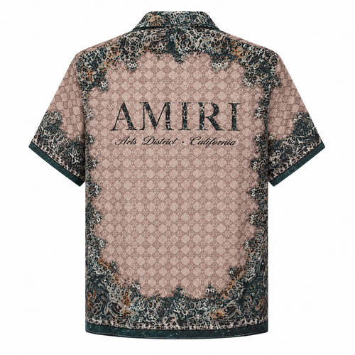 AMIRI -     Stone Mosaic Camp Collar Shirt