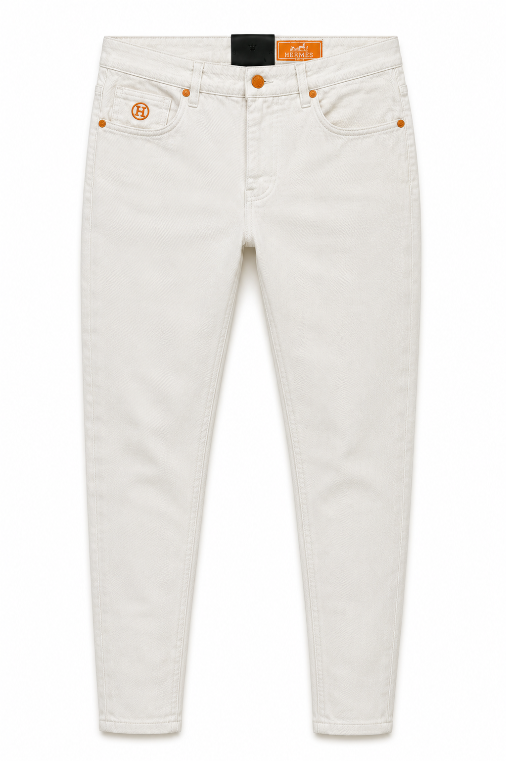 Hermes White Premium Denim Jeans