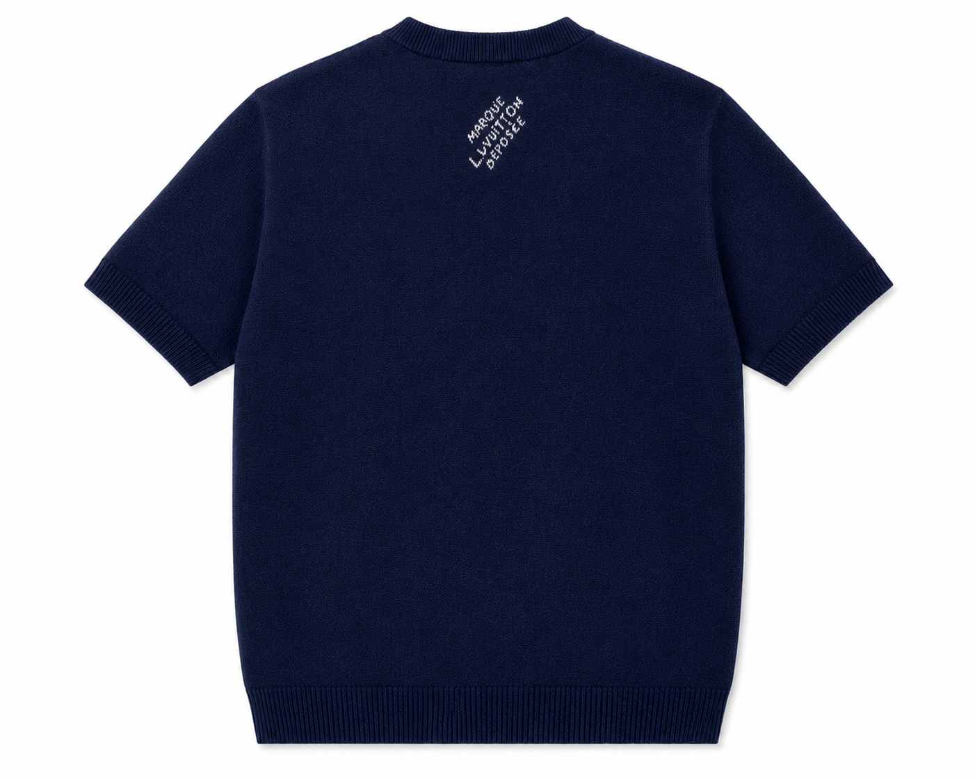 1V Knit T-Shirt – Navy Blue