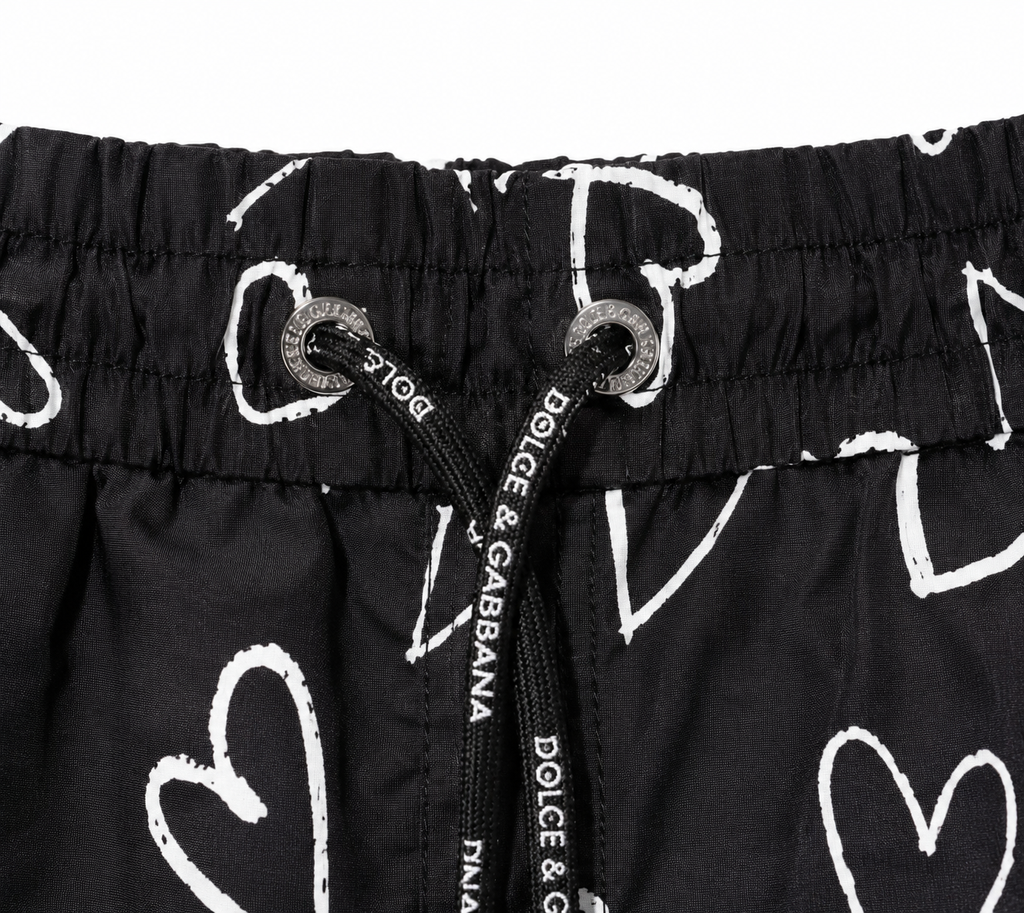 Heart Print Swim Shorts