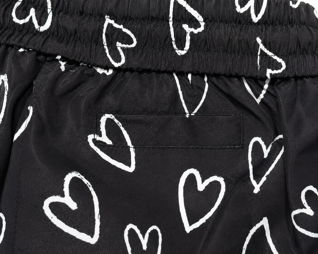 Heart Print Swim Shorts