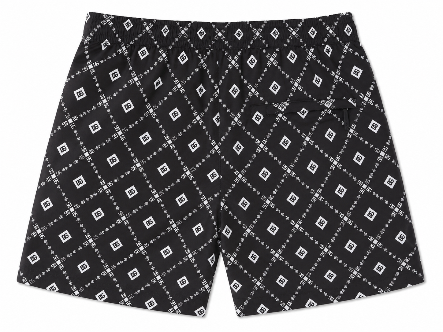 Black Monogram Swim Shorts