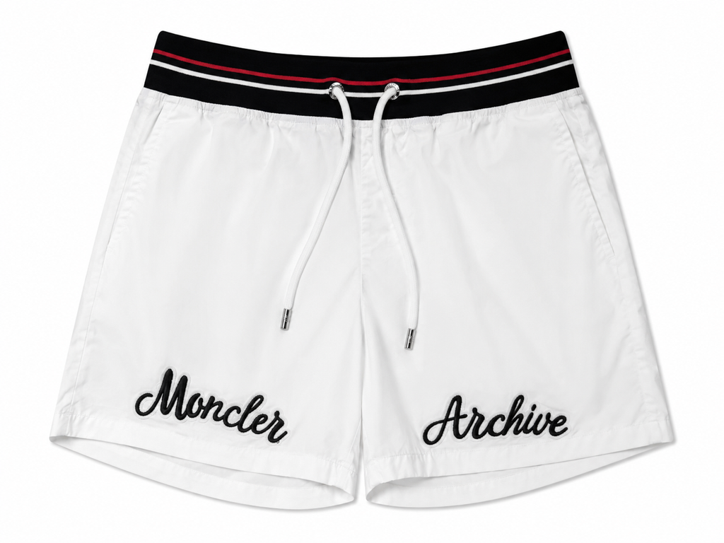 Moncler Archive Swim Shorts – White
