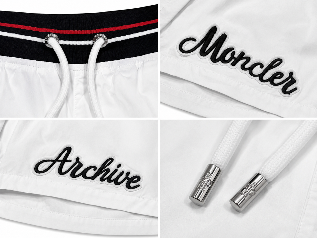 Moncler Archive Swim Shorts – White