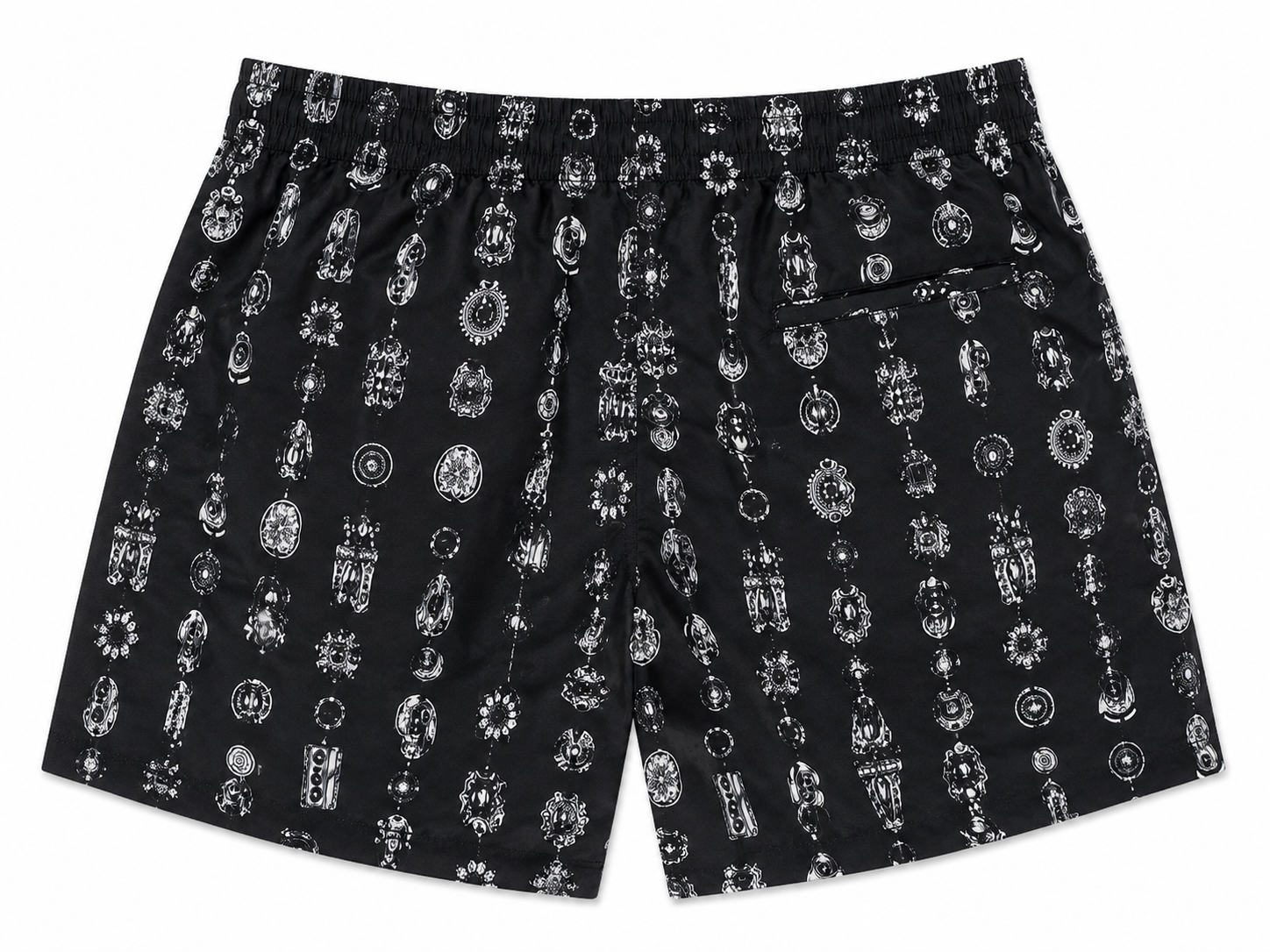 Jewelry Print Swim Shorts – Black