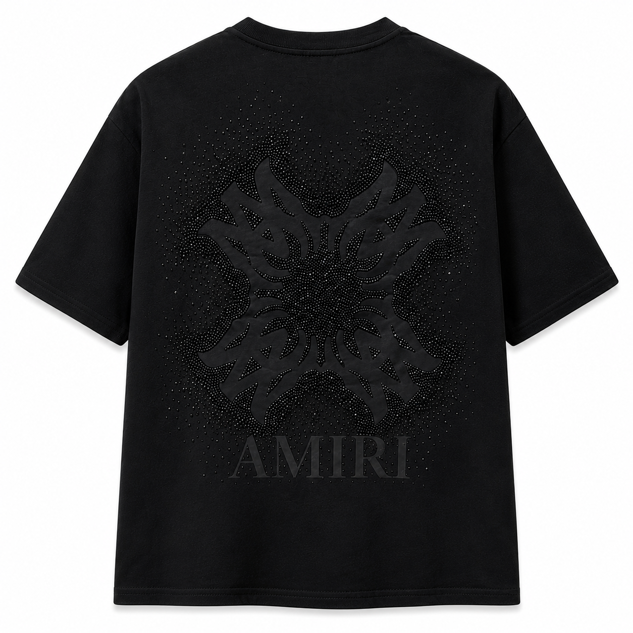 AMIRI Over sized Rhinestone Logo T-Shirt – Black