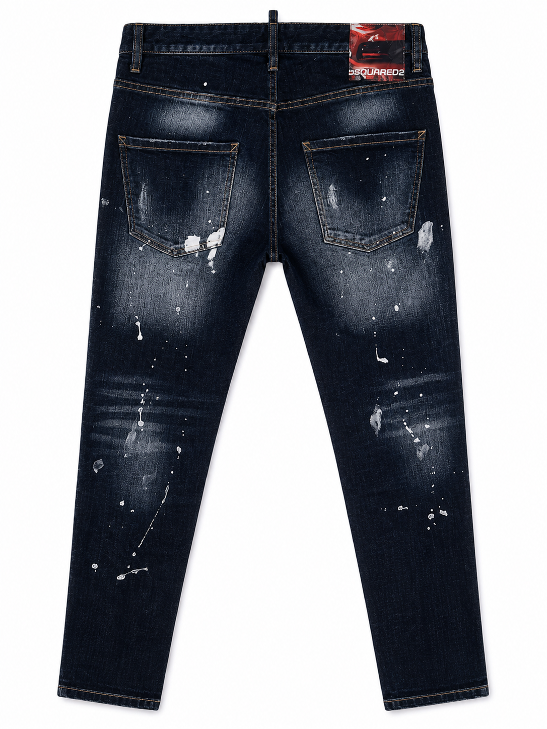 DSQ Distressed Paint Splash Jeans