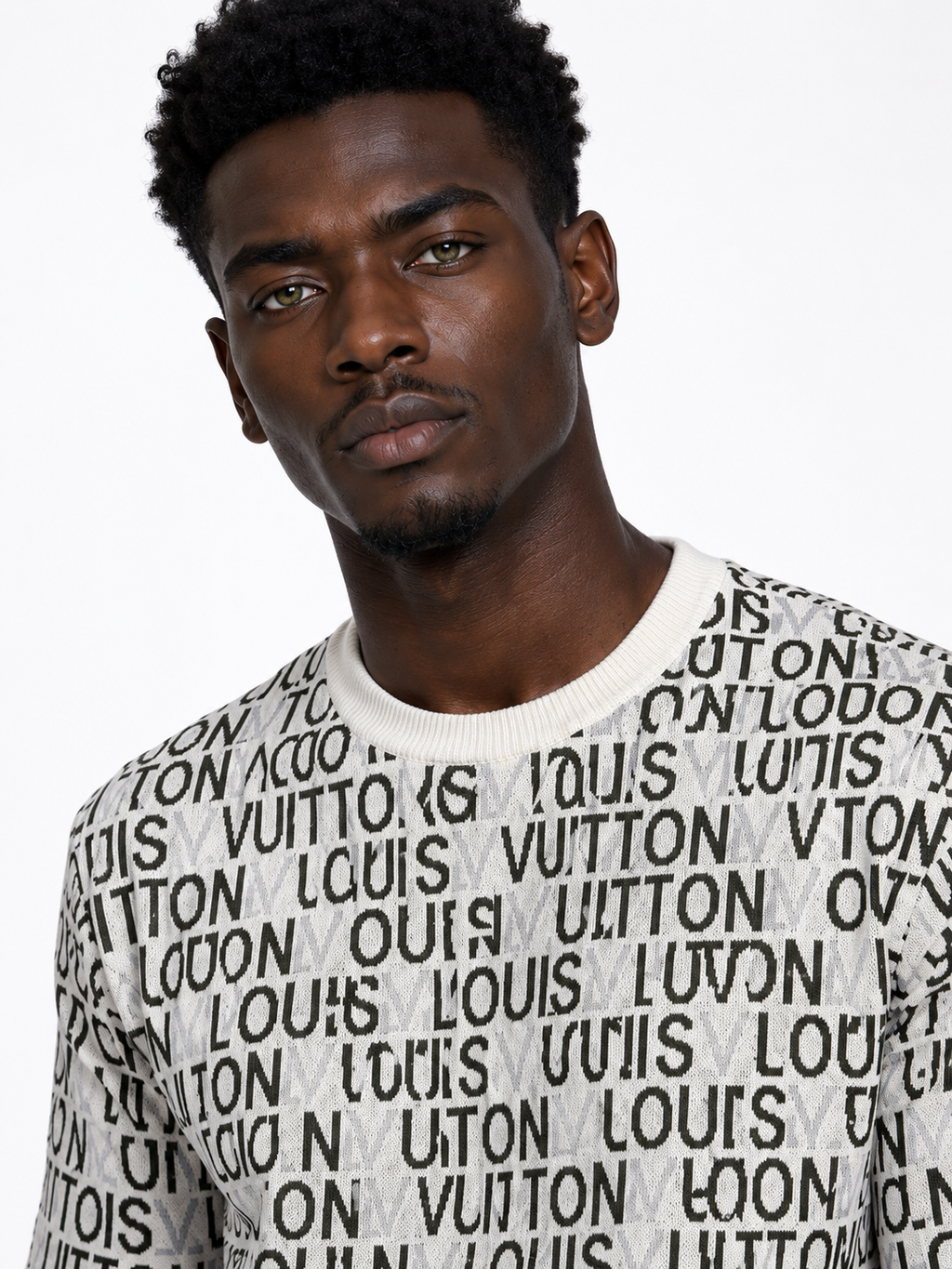 All-Over Logo Knit T-Shirt