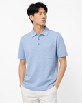 Monogram Knit Polo – Sky Blue