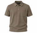 Monogram Knit Polo – Taupe