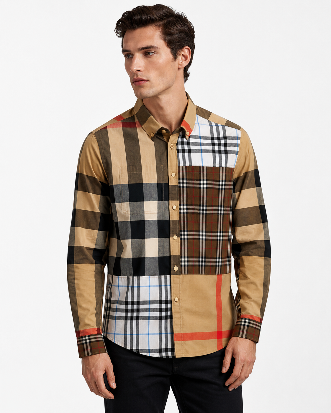 Burberry Patchwork Check Shirt