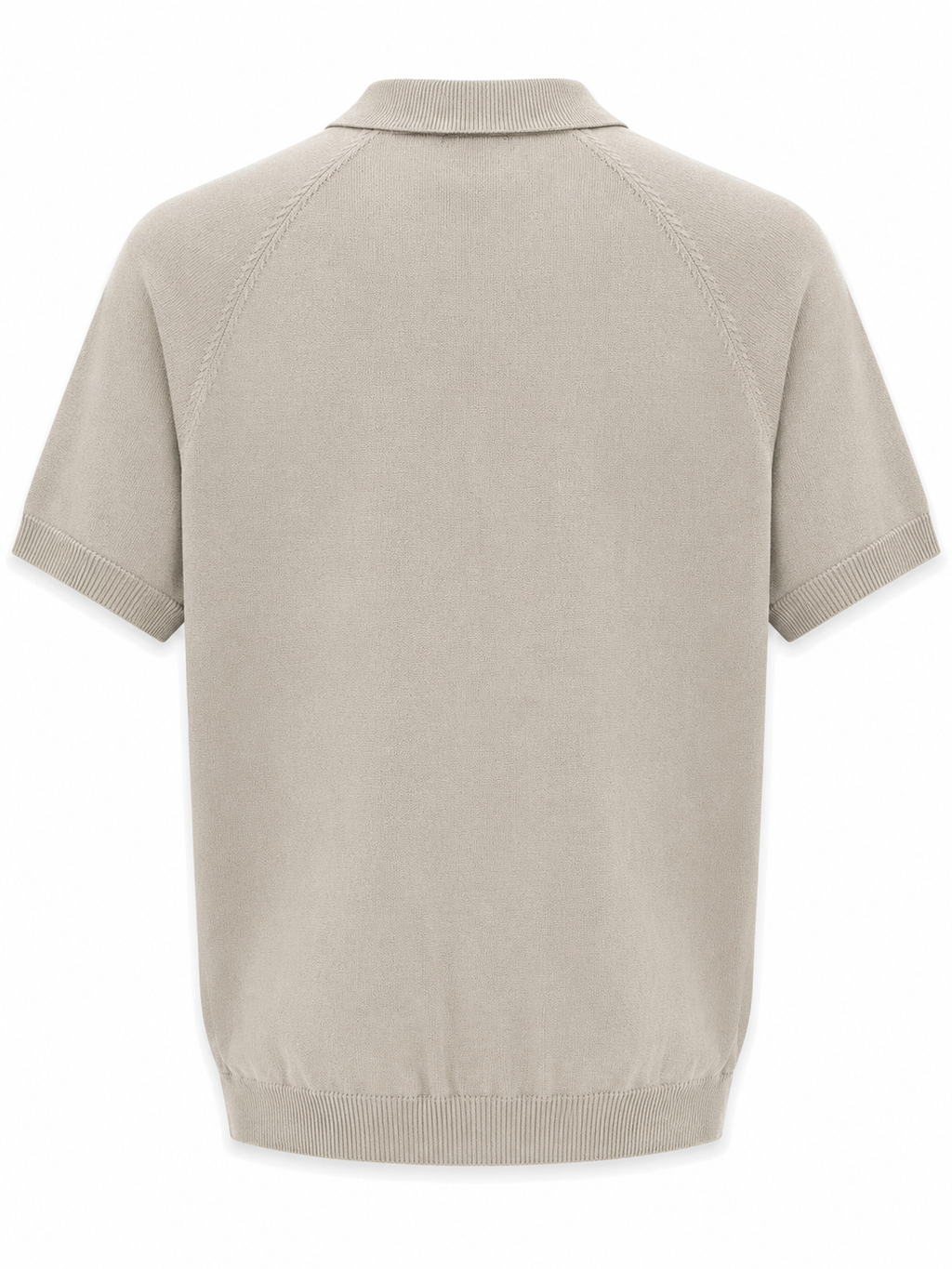 Loro Piana Textured Knit Zip Polo – Beige