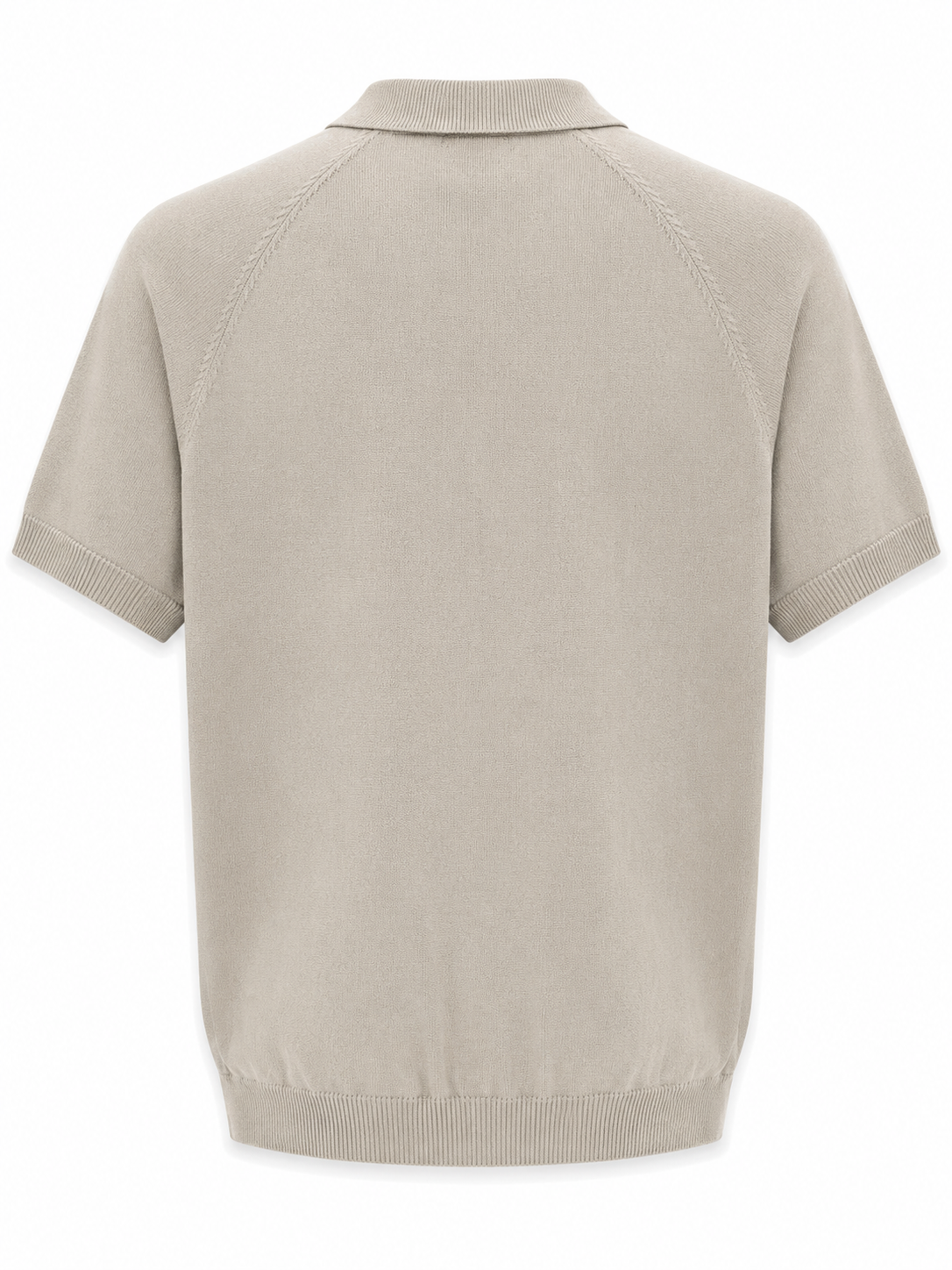Loro Piana Textured Knit Zip Polo – Beige