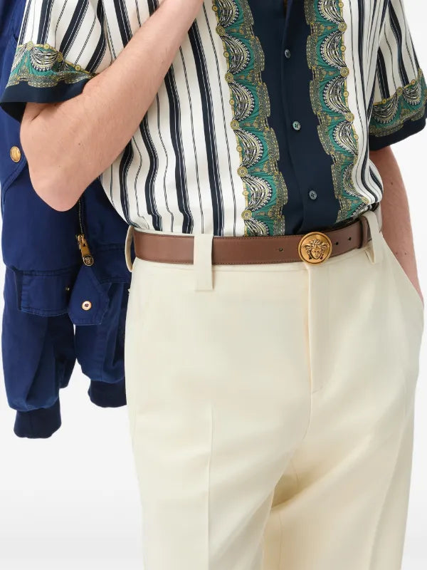 Versaci - 'Crepe de Chine' silk printed shirt