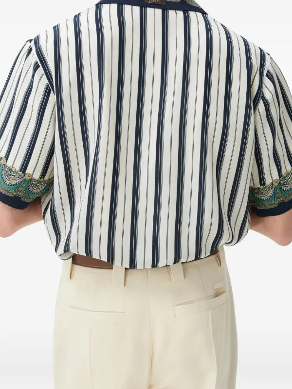Versaci - 'Crepe de Chine' silk printed shirt