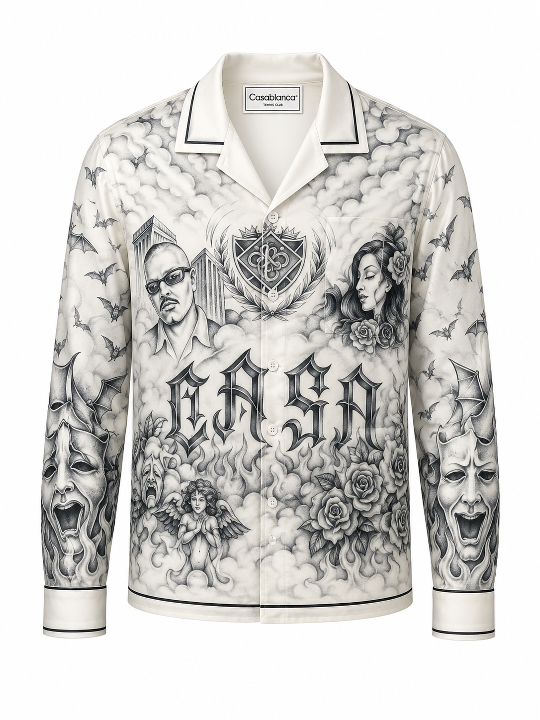 Casablanca Optimism Printed Silk Shirt