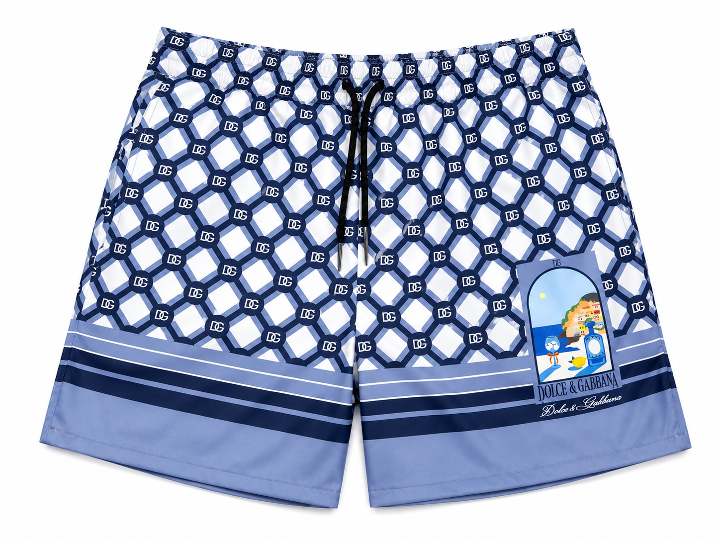 Blue & White Monogram Resort Set
