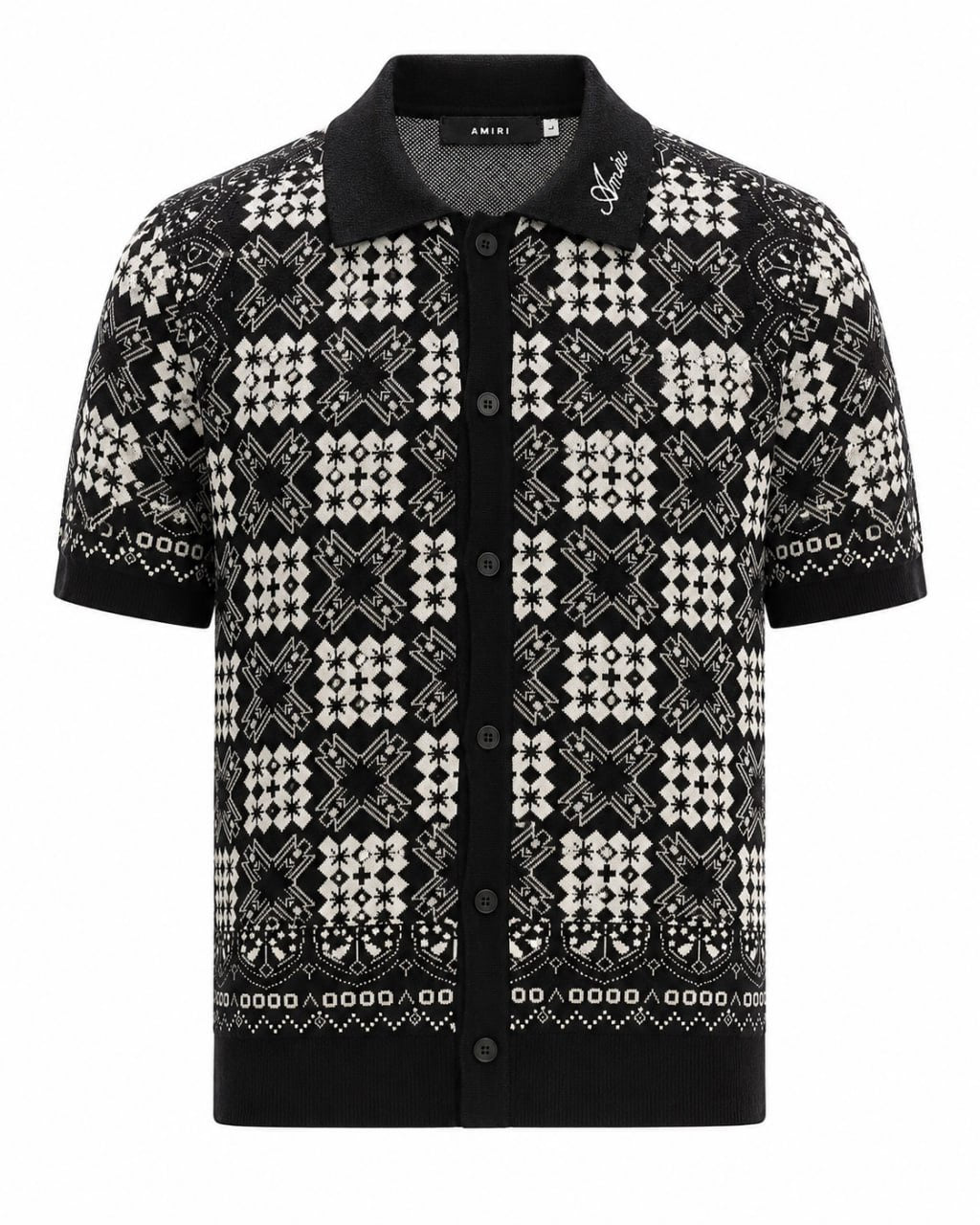 AMIRI Patterned Knit Polo