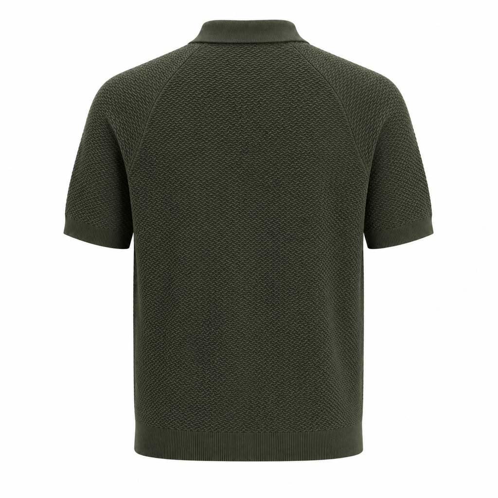 Brunello Cucinelli - Textured Knit Zip Polo