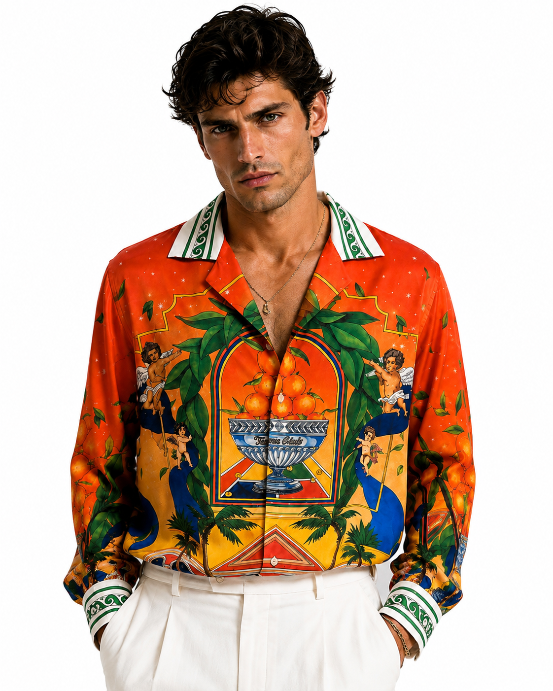 Casablanca Printed Silk Shirt
