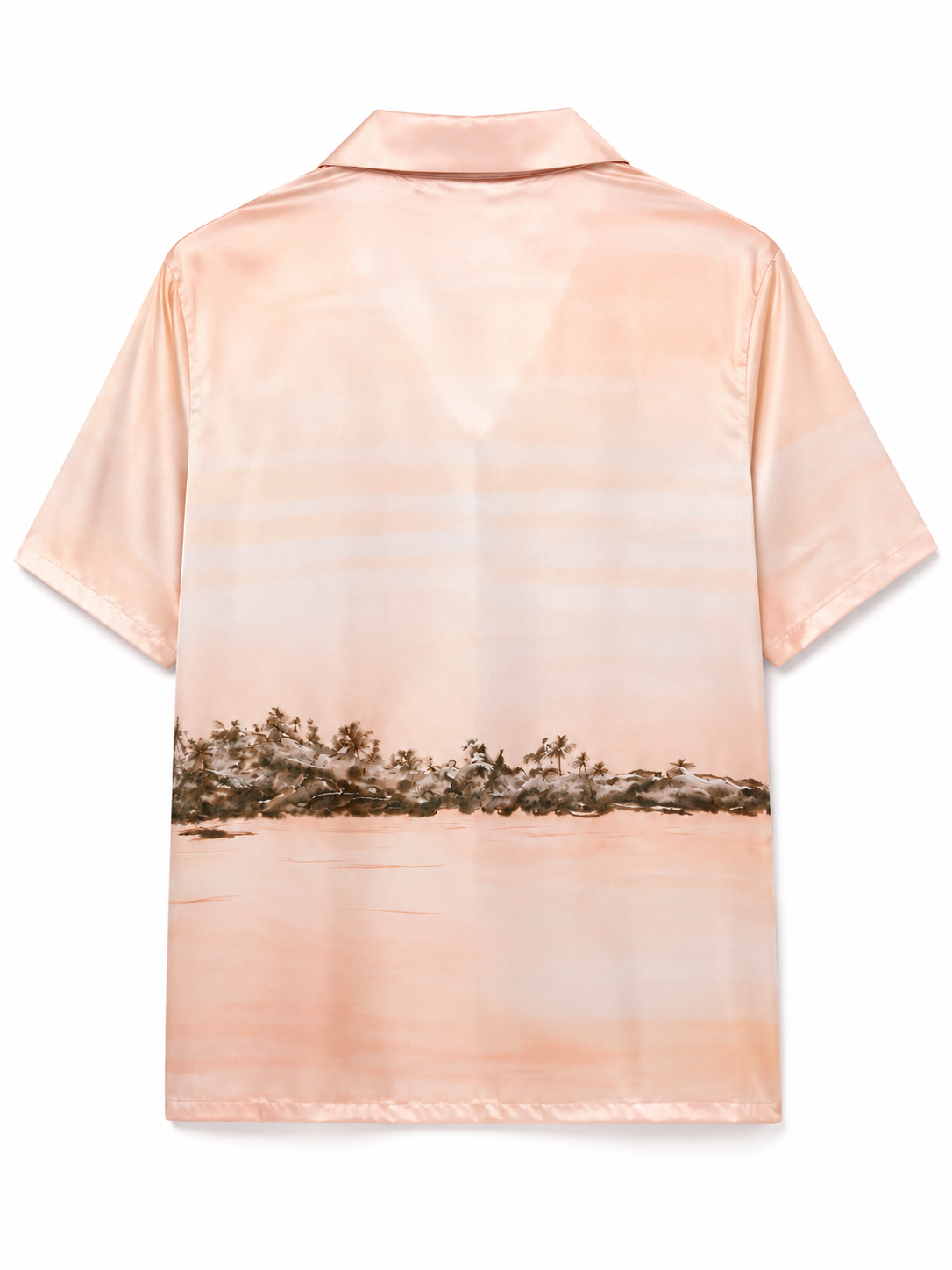 Amiri Palm Print Satin Shirt