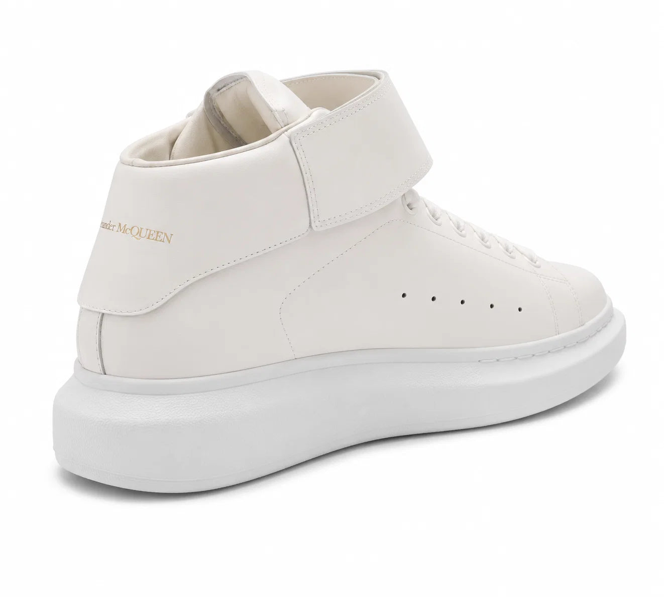Alexander McQueen Hi Top Strap Wedge Sole Sneaker
