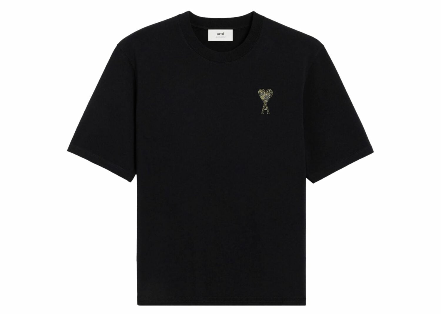 Ami Paris - Crew Neck Logo Patch T-Shirt Black