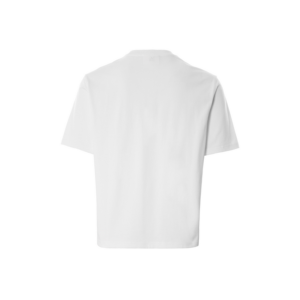 AMI PARIS De Coeur Chain Stitch Tee Whitea