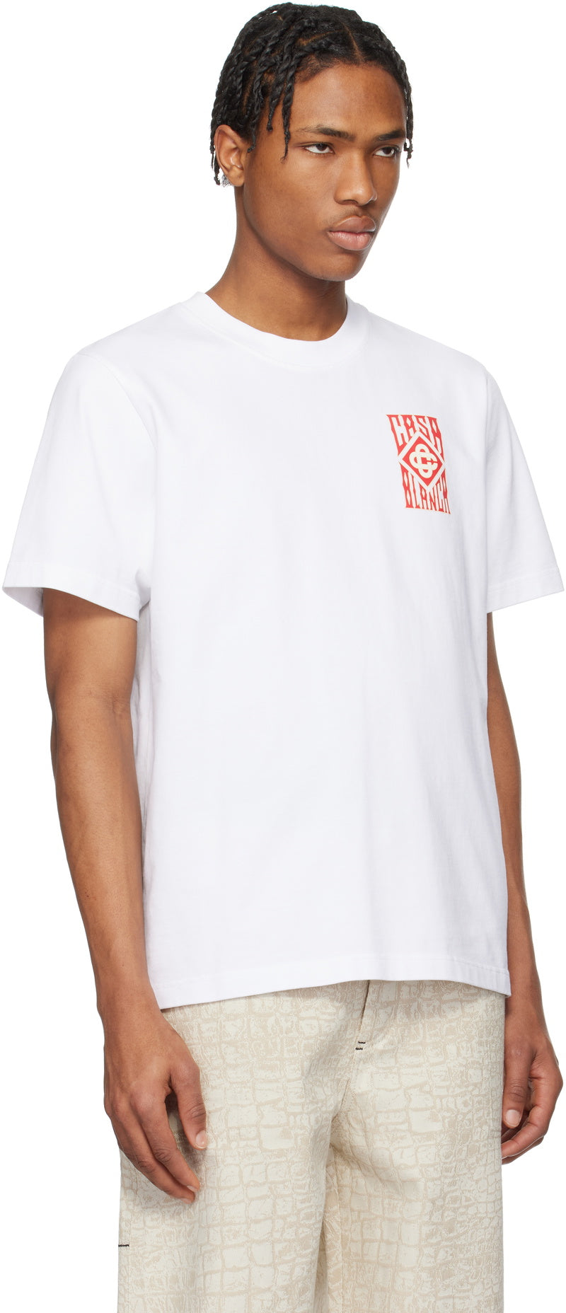 Casablanca White Gothic Logo T-shirt