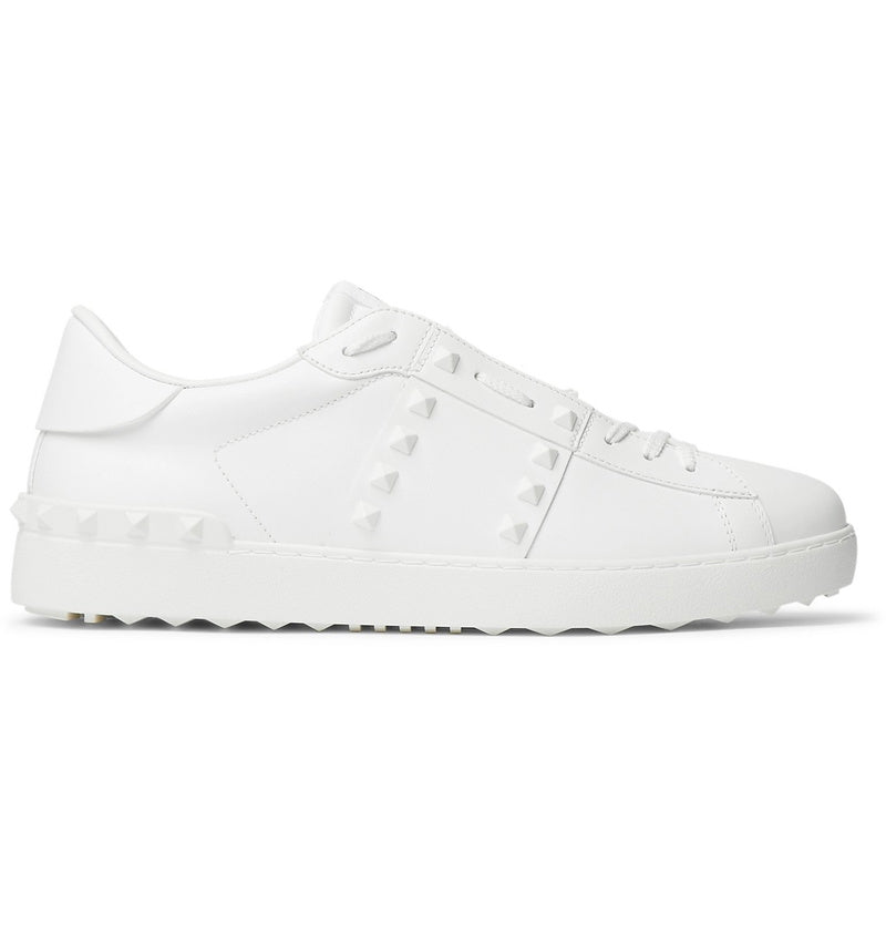 Valentino Garavani Open Rockstud Leather Sneakers - White