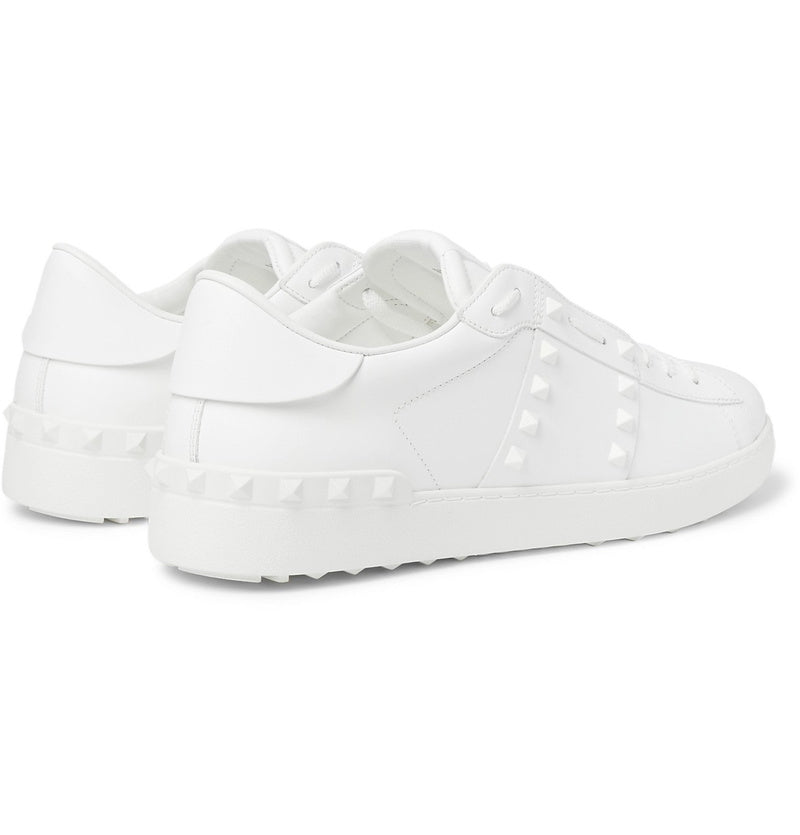 Valentino Garavani Open Rockstud Leather Sneakers - White