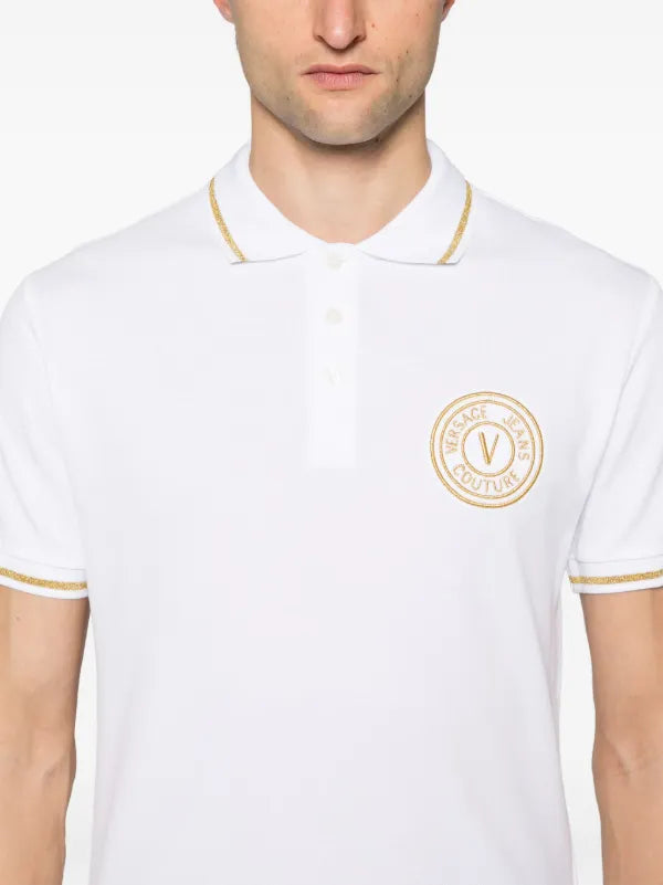 Versace Jeans Couture
logo-embroidered cotton polo shirt