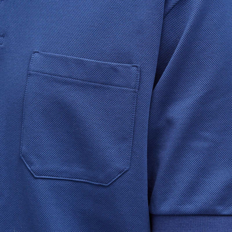 Gucci Men's Collar Logo Polo Shirt in Blue
