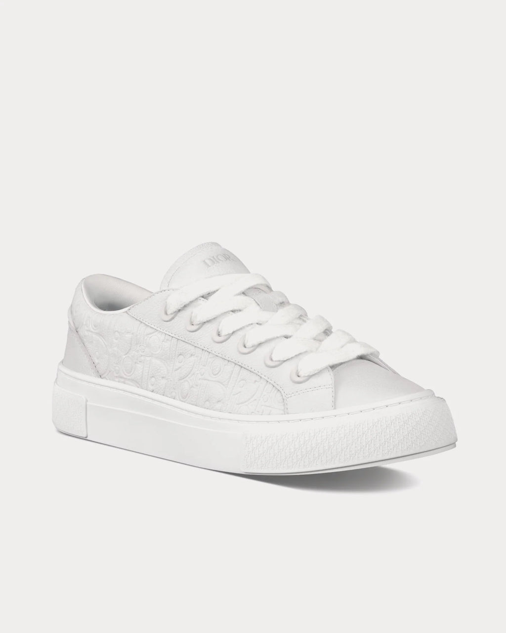 Dior - B33 White Grained Calfskin and White Dior Gravity Leather Low Top Sneakers