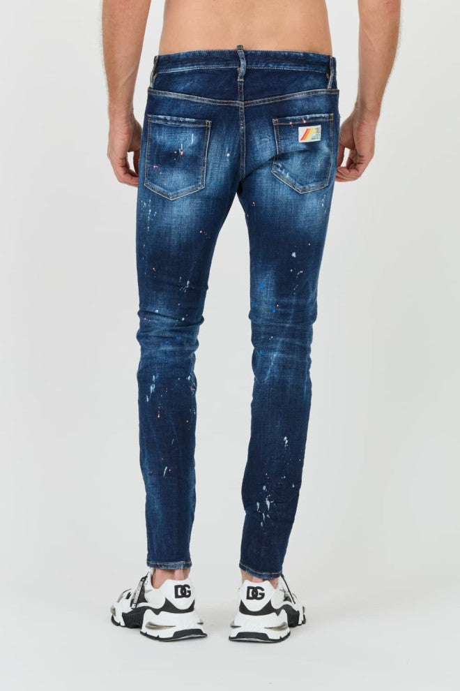 DSQUARED2 بنطال جينز أزرق بتصميم Cool Guy