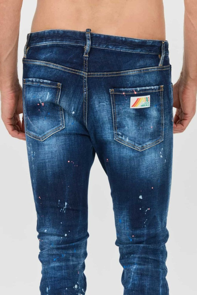 DSQUARED2 بنطال جينز أزرق بتصميم Cool Guy