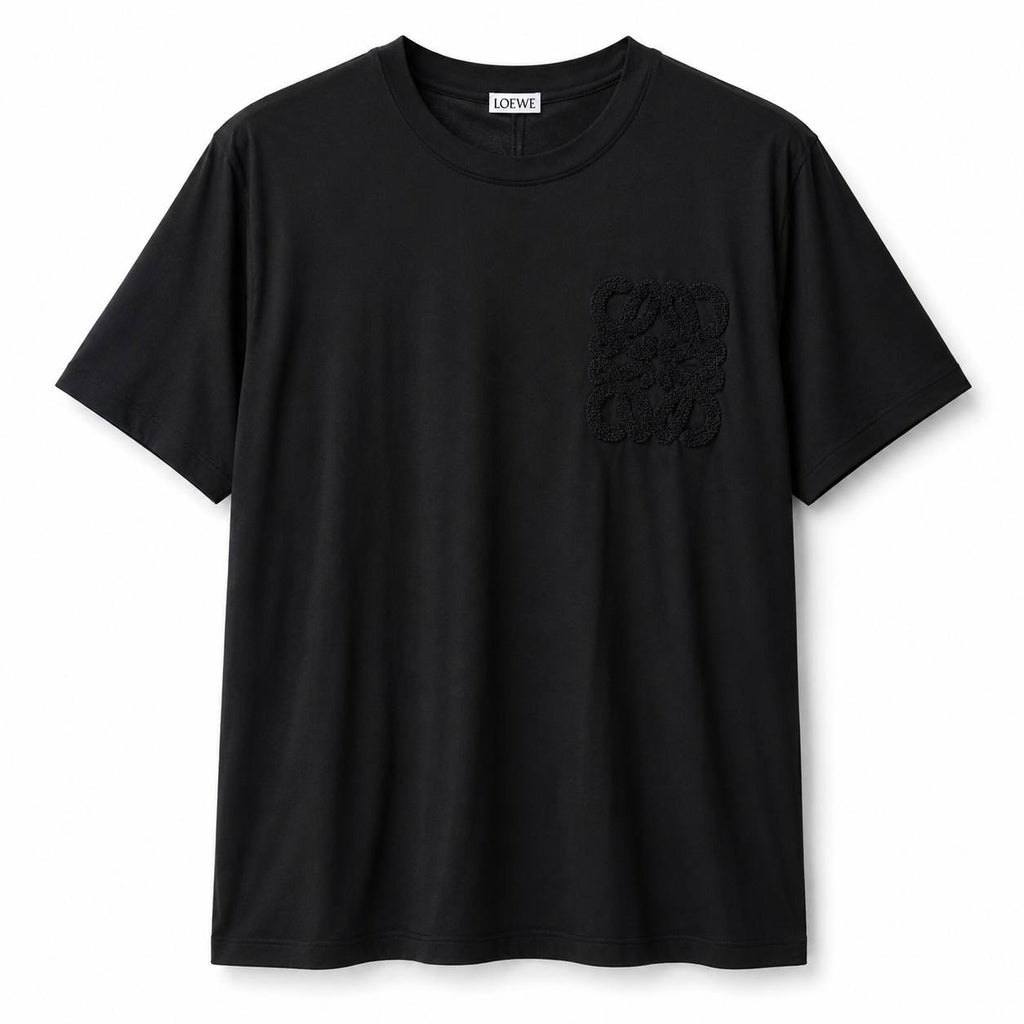 LOEWE Anagram Terry Logo T-Shirt – Black