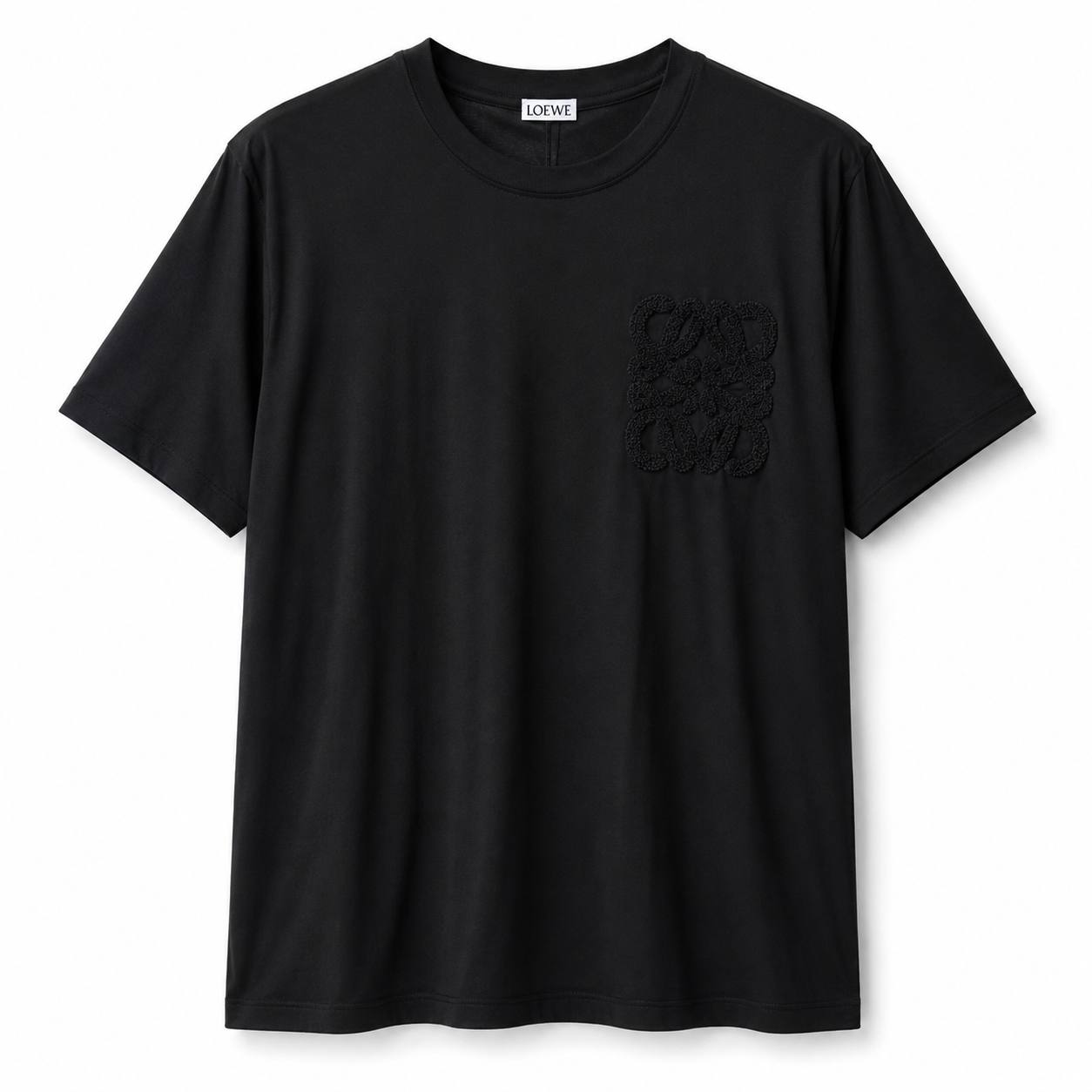 LOEWE Anagram Terry Logo T-Shirt – Black