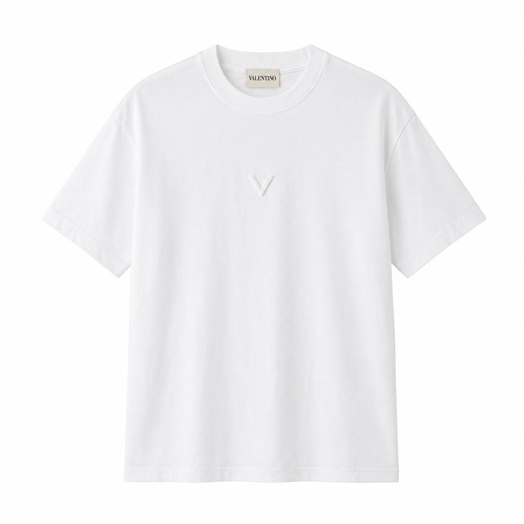 Valentino V Logo Oversized T-Shirt – White