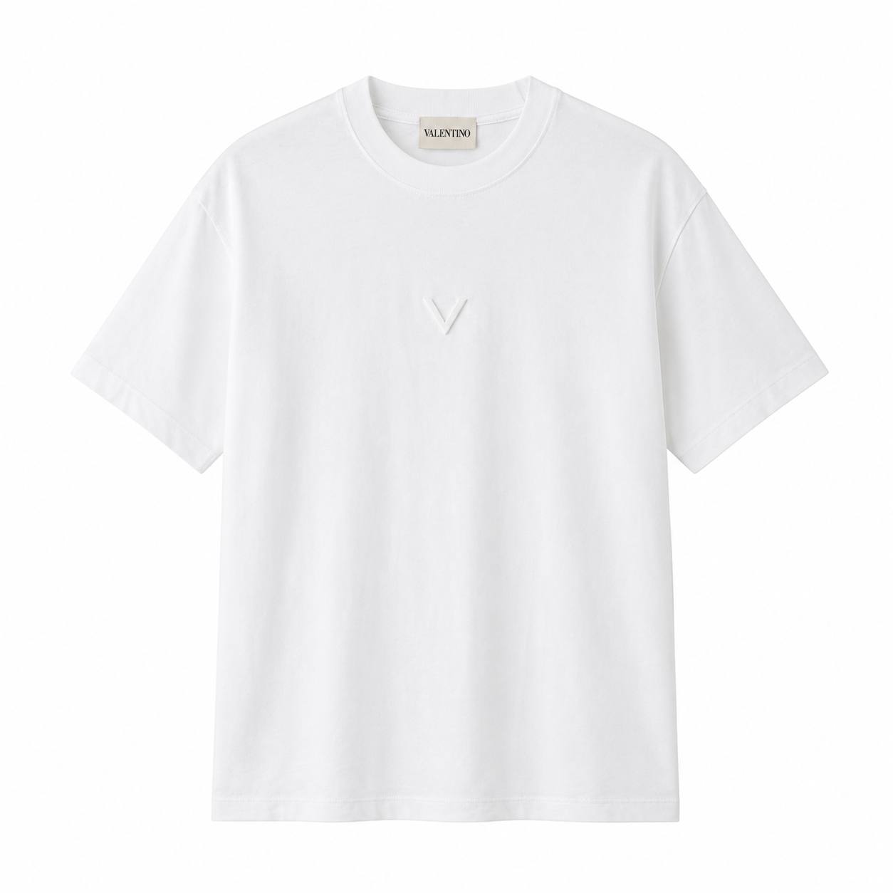 Valentino V Logo Oversized T-Shirt – White