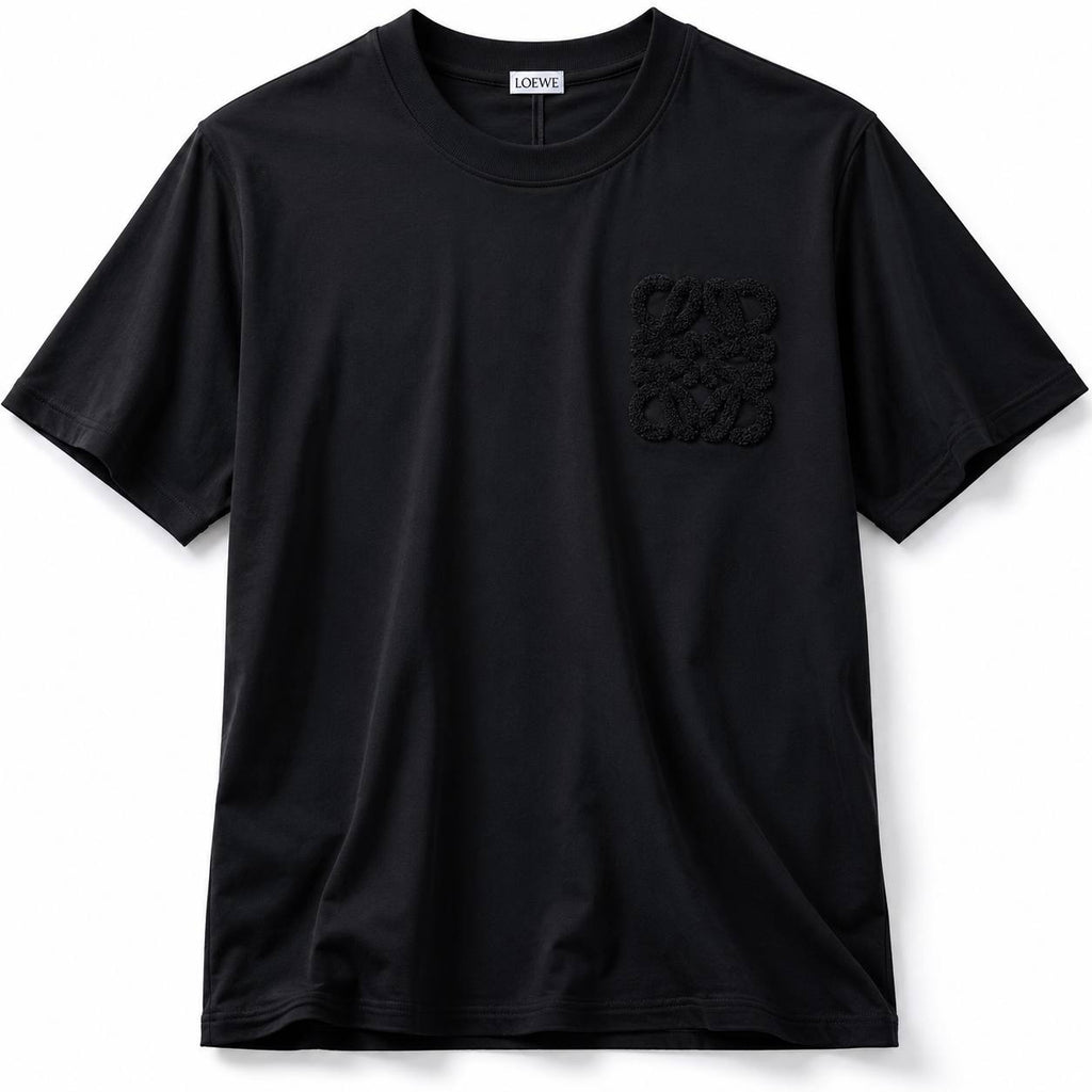 LOEWE Anagram Terry Logo T-Shirt – Black